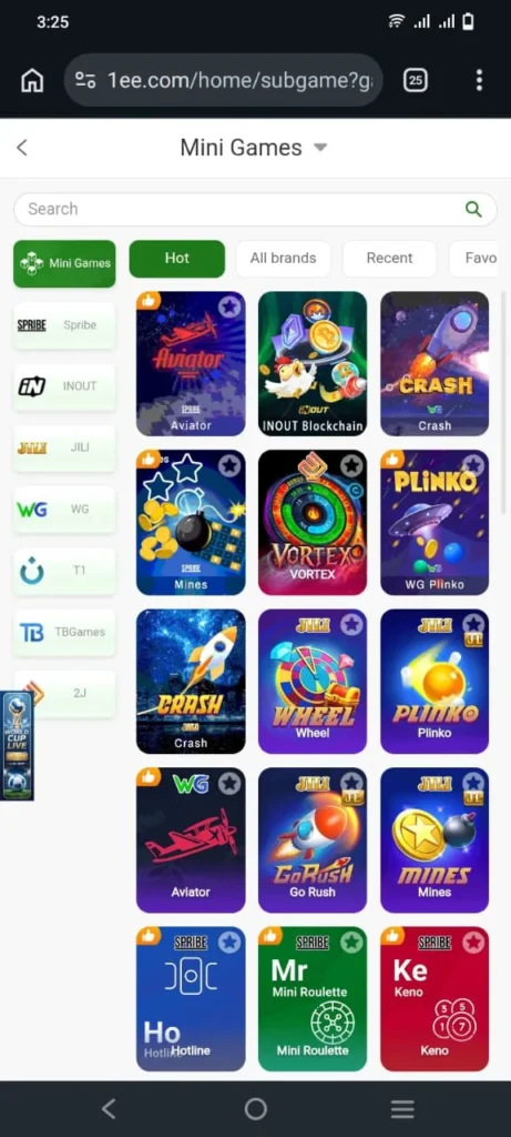 1ee Mini games