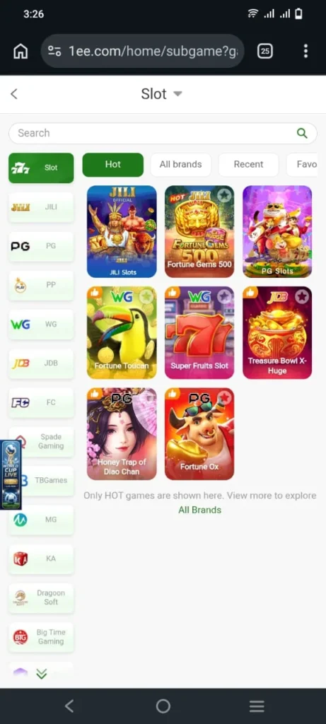 1ee slot games